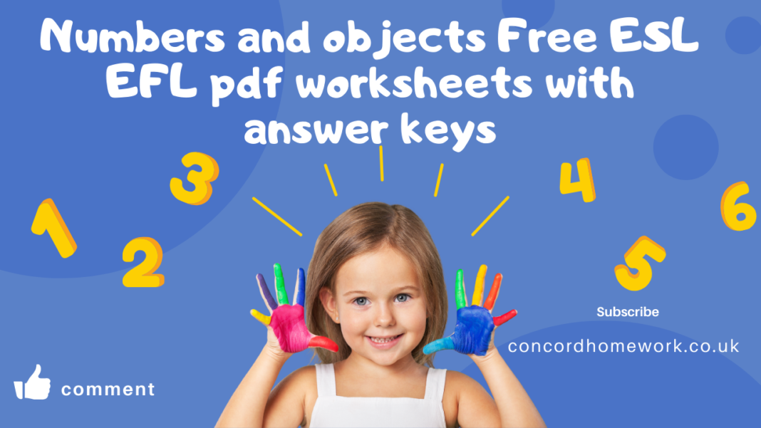 Numbers and objects Free ESL EFL pdf worksheets with answer keys