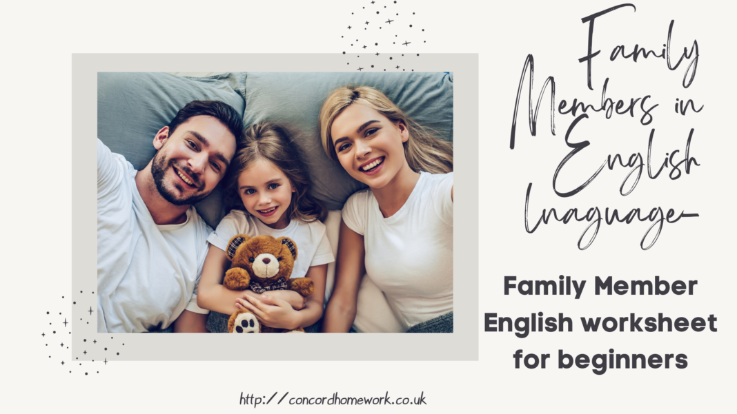 Family Member English worksheet for beginners