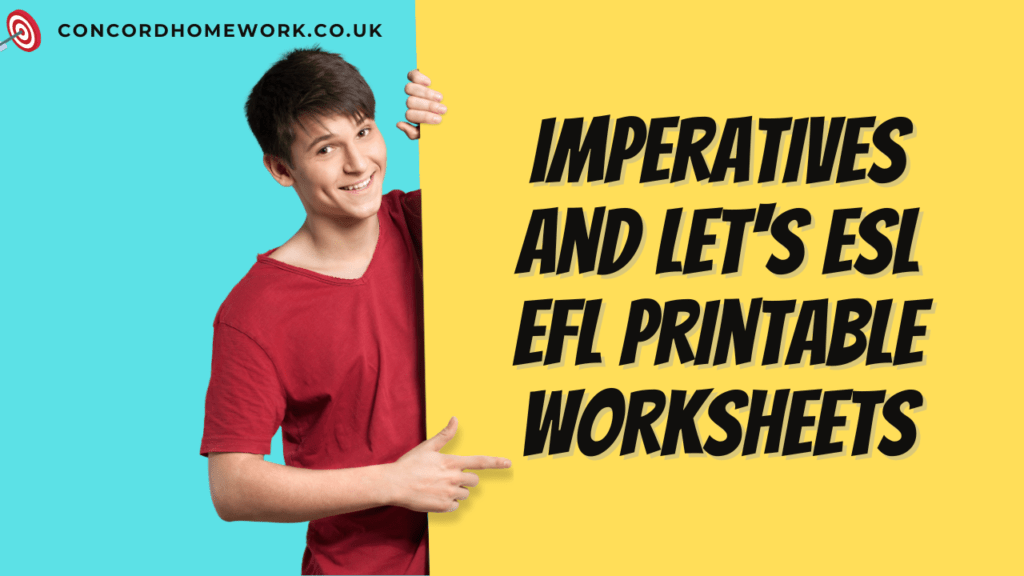 Imperatives and let's ESL EFL printable worksheets.