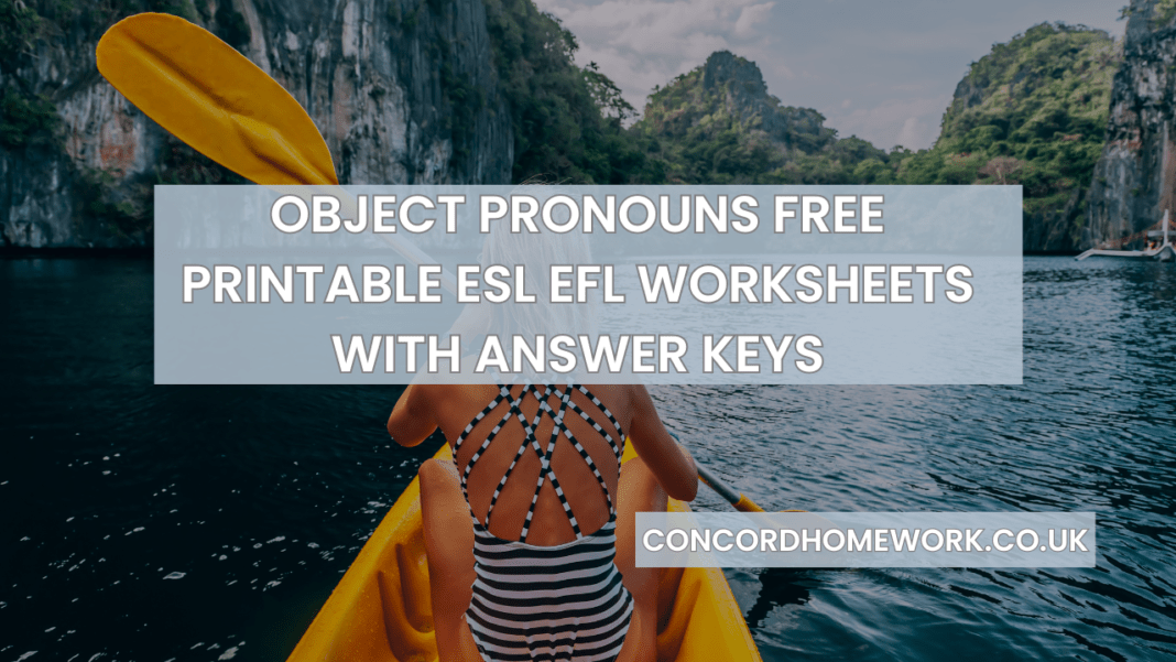 Object Pronouns free printable ESL EFL worksheets with answer keys
