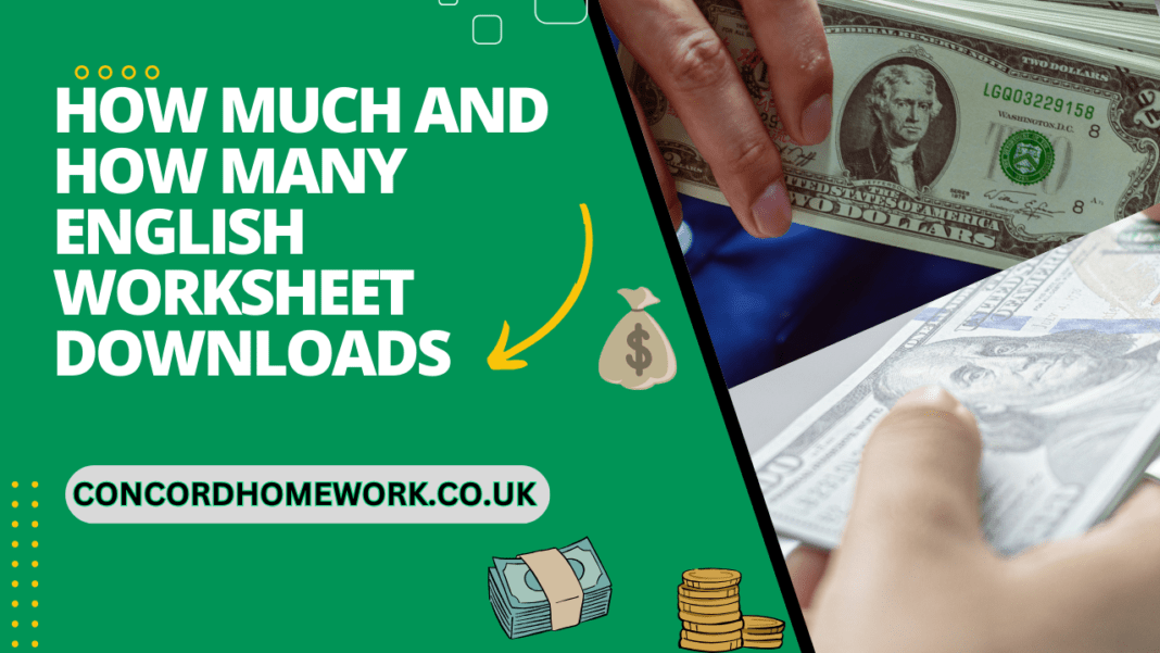How much and how many English worksheet downloads