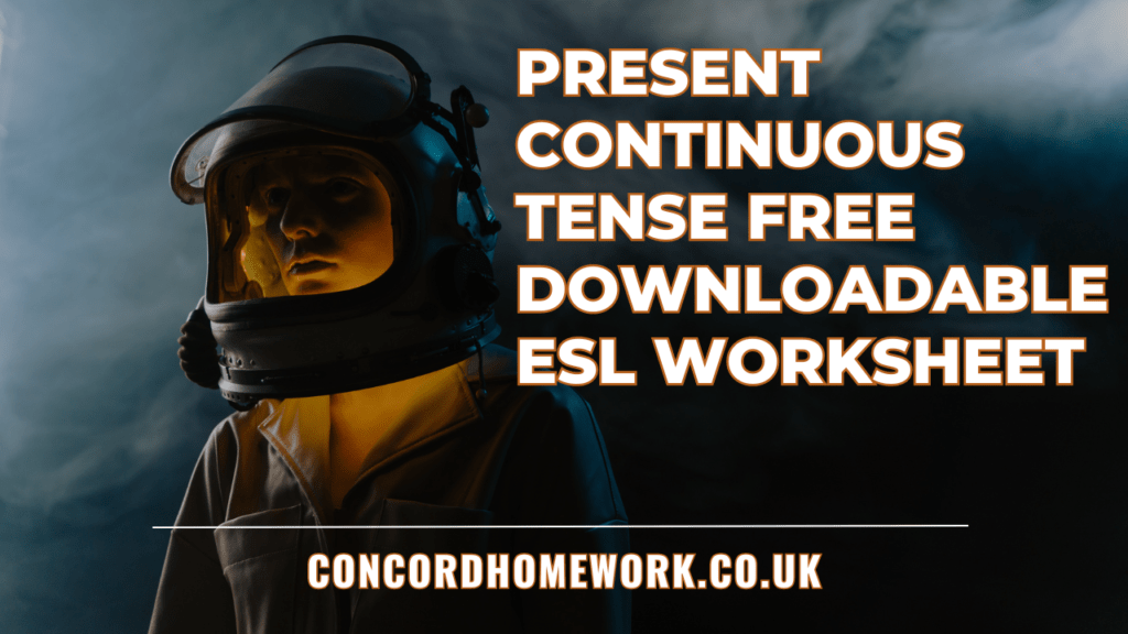 Present continuous tense free downloadable ESL worksheet