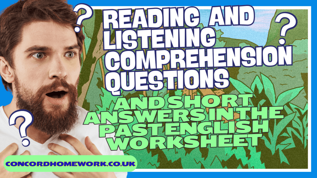 Reading and Listening Comprehension Questions and Short Answers in the past English worksheet