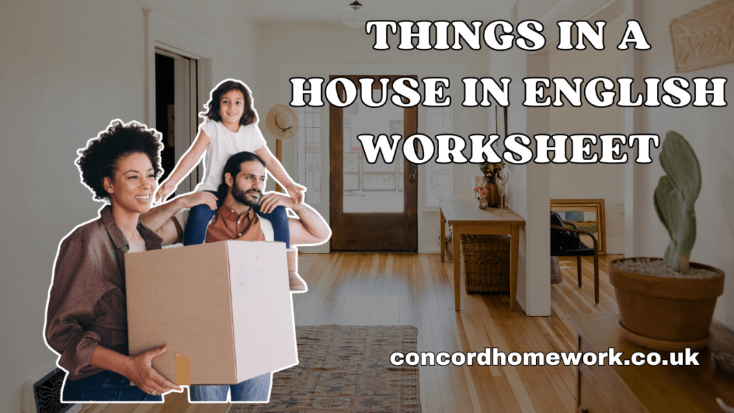 Things in a House in English Worksheet