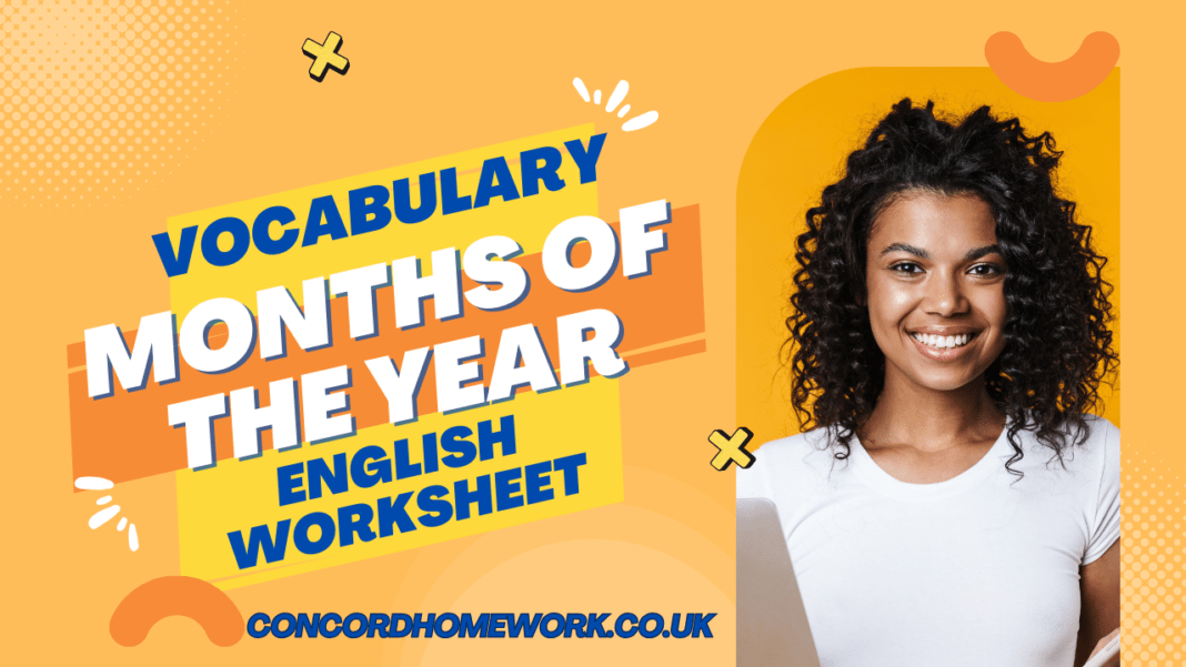 Vocabulary Months of the Year English worksheet