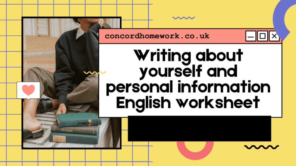 Writing about yourself and personal information English worksheet