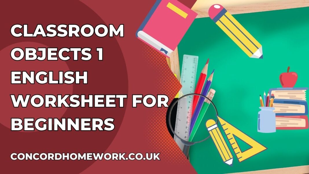 Classroom objects 1 English worksheet for beginners