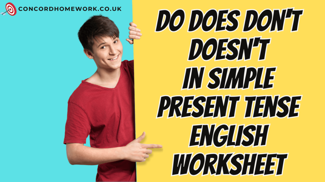 do does don't doesn't in Simple present tense English worksheet