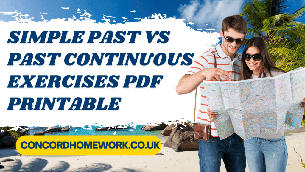 Simple past vs past continuous Exercises pdf printable